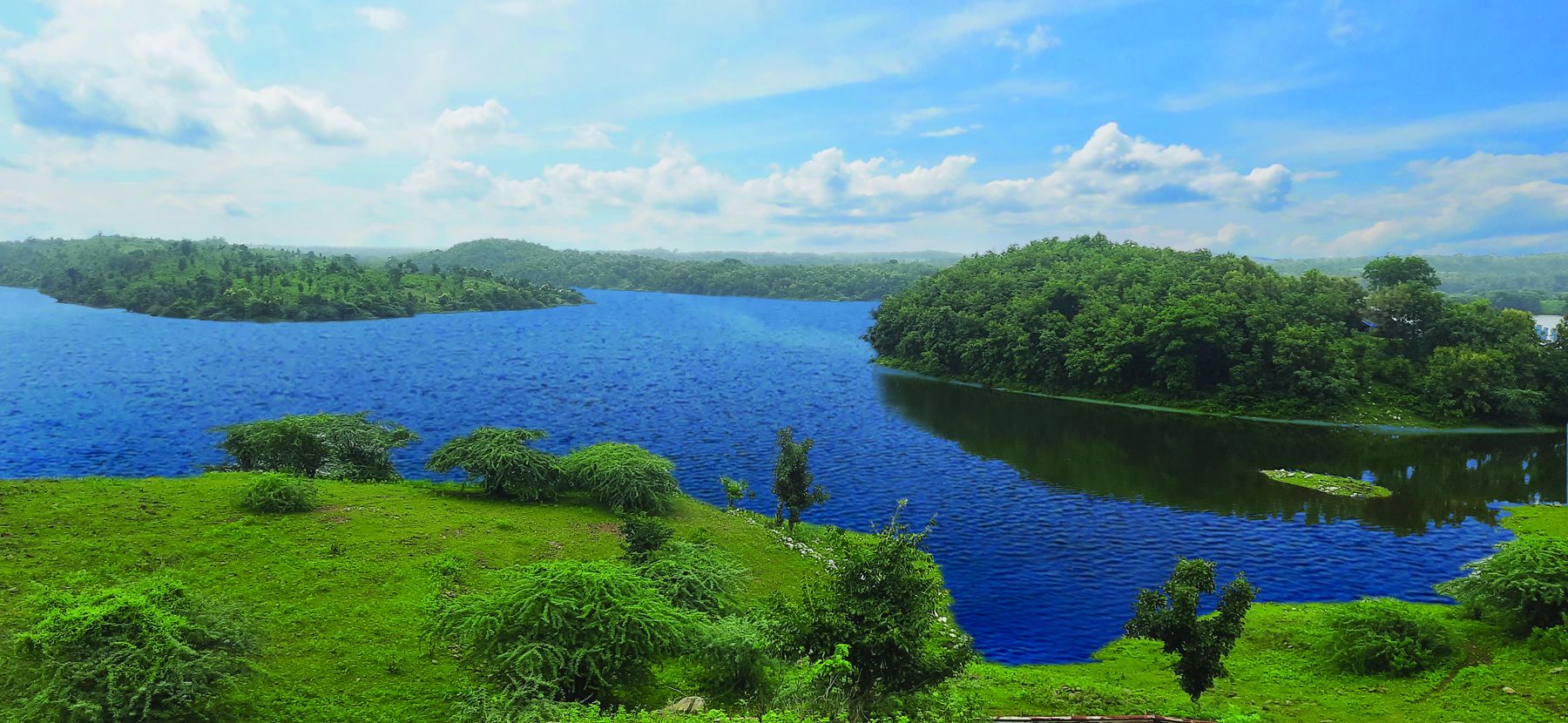 The Mahisagar river bend at the Lunawada site